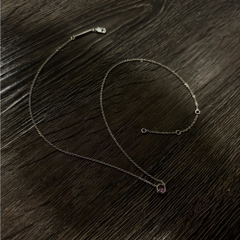 Kendra Scott Davie Sterling Silver Pendant in Amethyst